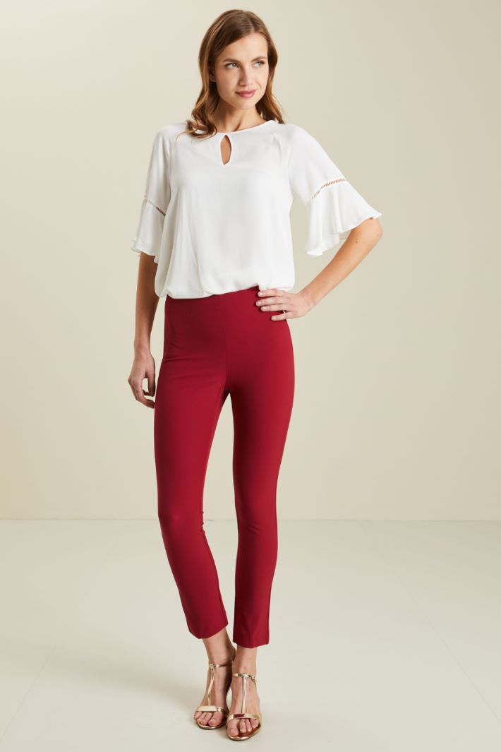 Pantaloni skinny stretch - BORDEAUX - Fashion Market