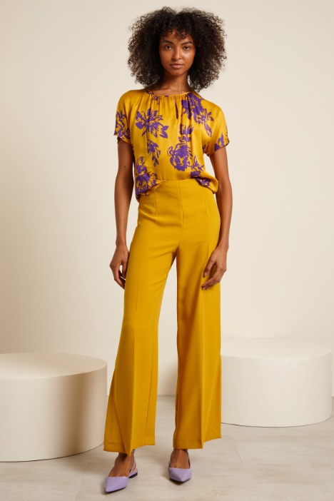 Pantaloni a palazzo con spacchi Fashion Market