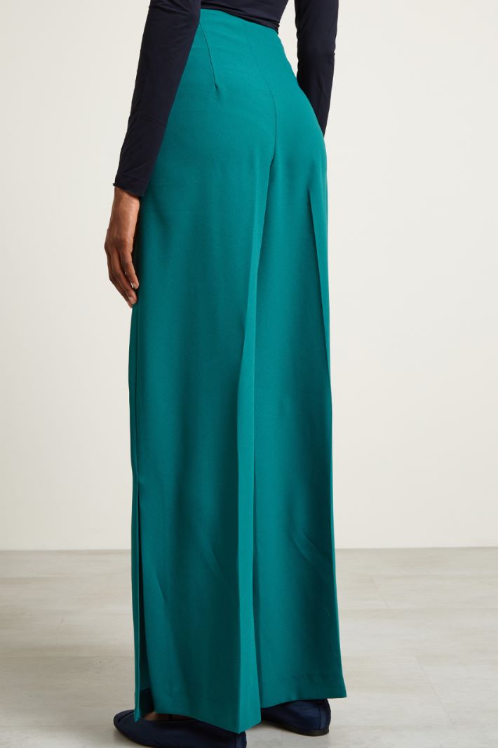 Pantaloni a palazzo con spacchi Fashion Market - 4