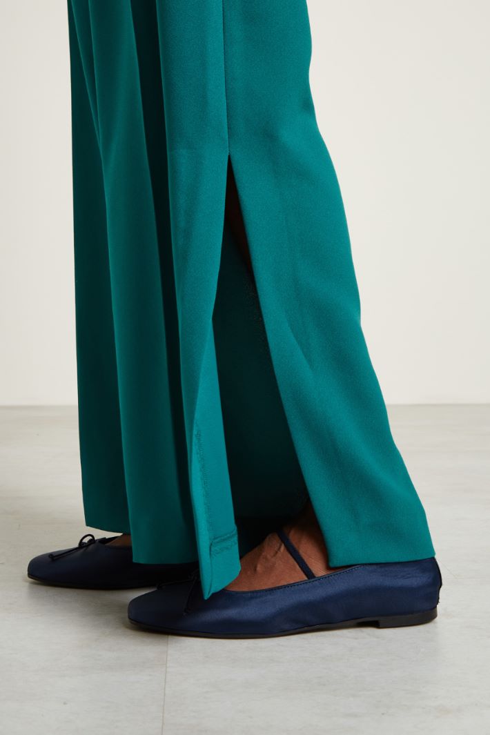 Pantaloni a palazzo con spacchi Fashion Market - 3