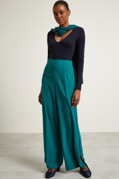 Pantaloni a palazzo con spacchi Fashion Market