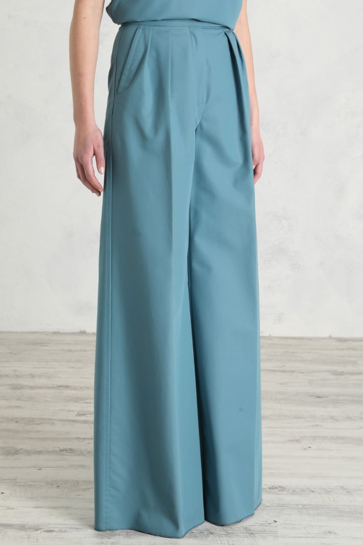 Pantaloni ampi in gabardine - CARTA DA ZUCCHERO - Fashion Market - 2