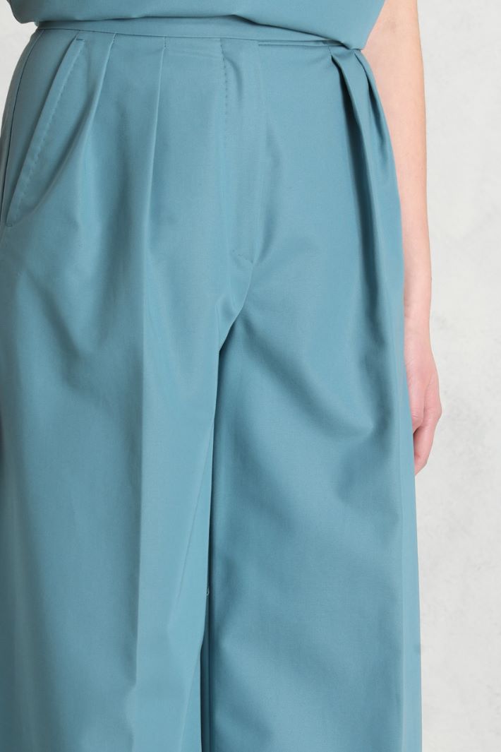 Pantaloni ampi in gabardine - CARTA DA ZUCCHERO - Fashion Market - 3