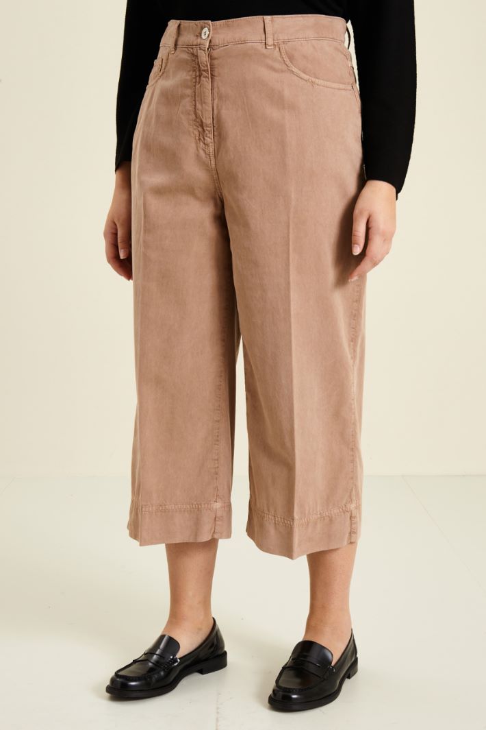 Pantaloni cropped in cotone Fashion Market - 2