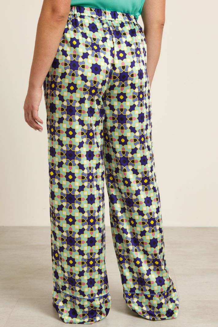 Pantaloni in twill stampato Fashion Market - 4