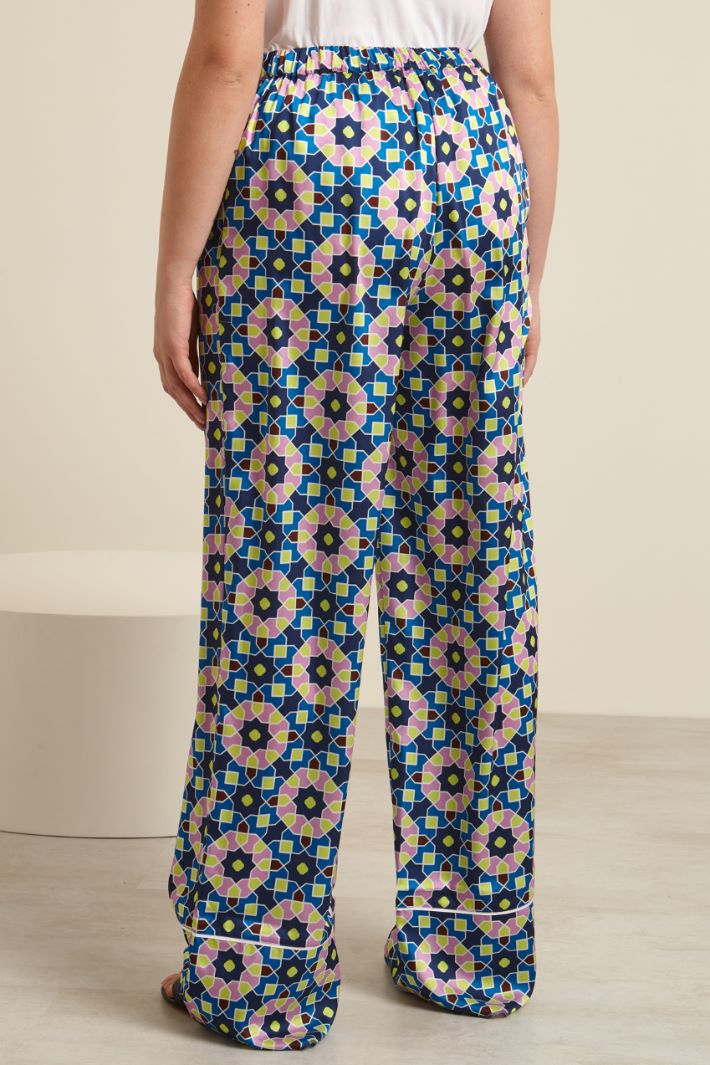 Pantaloni in twill stampato Fashion Market - 4