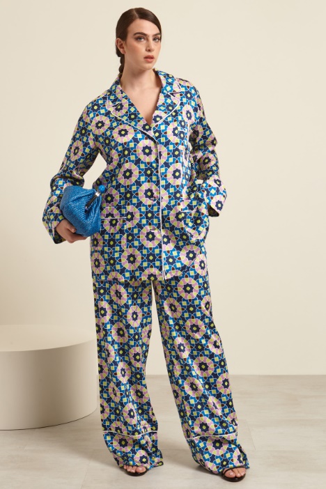 Pantaloni in twill stampato Fashion Market