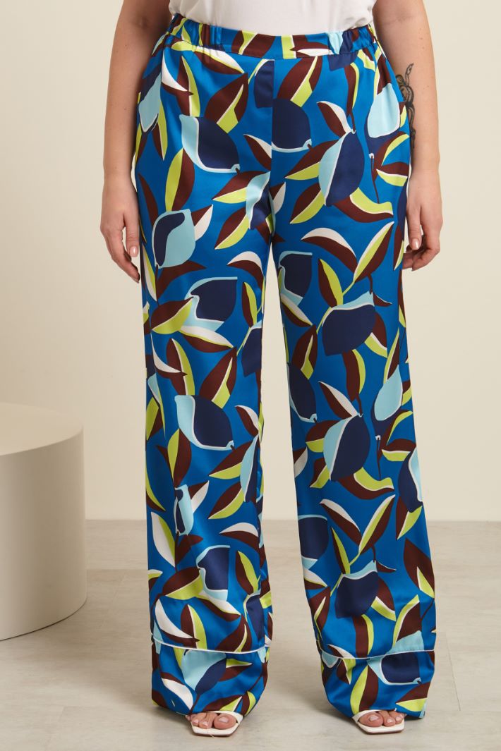 Pantaloni in twill stampato Fashion Market - 2
