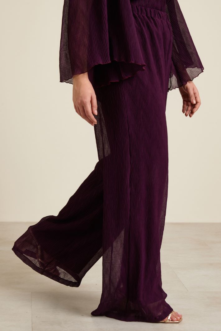 Pantaloni in georgette plissé Fashion Market - 2