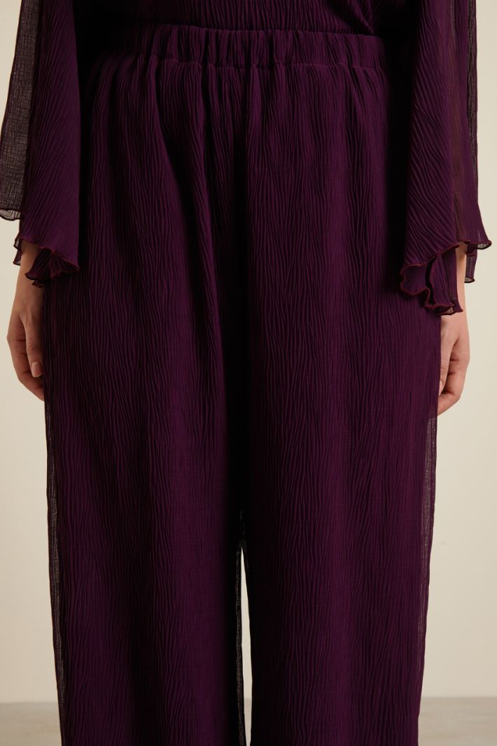 Pantaloni in georgette plissé Fashion Market - 3