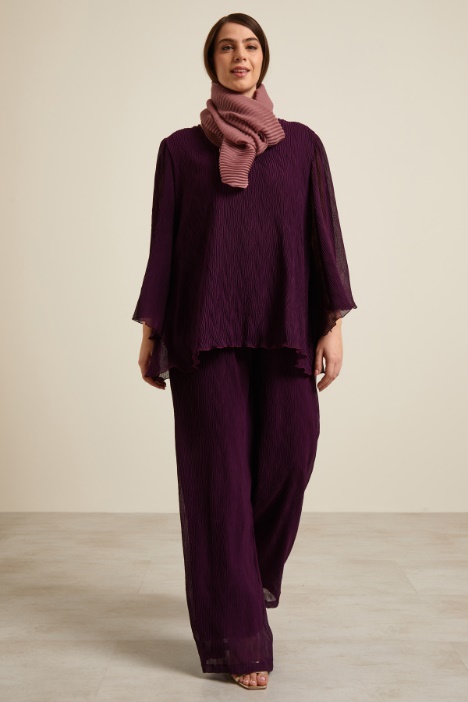 Pantaloni in georgette plissé Fashion Market