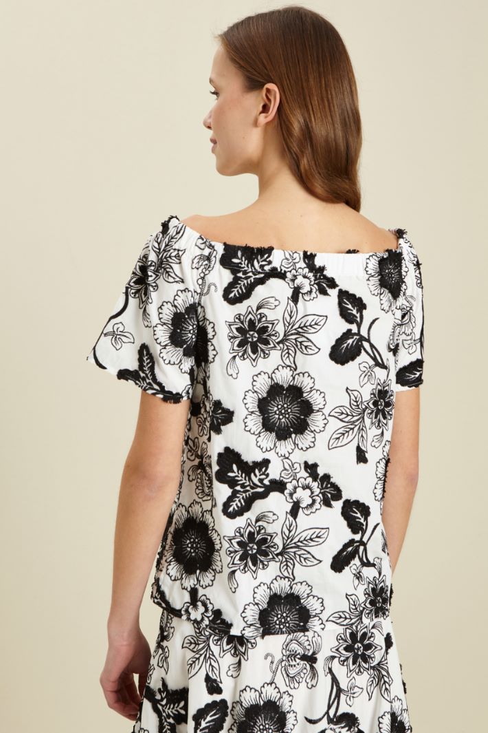 Top in cotone ricamato Fashion Market - 4