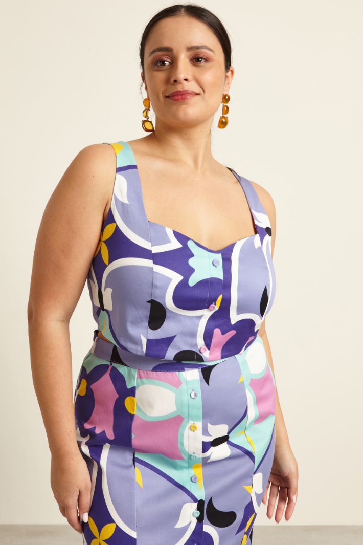 Crop top a bustino Fashion Market - 2