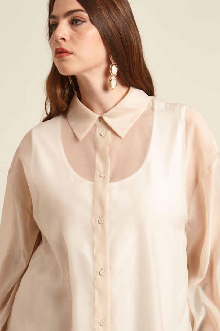 Camicia in organza lamè Fashion Market - 3