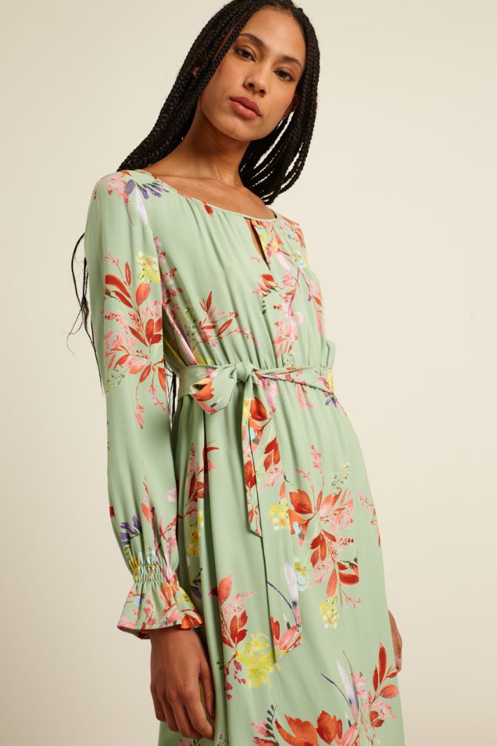 Abito con cintura - SALVIA - Fashion Market - 3