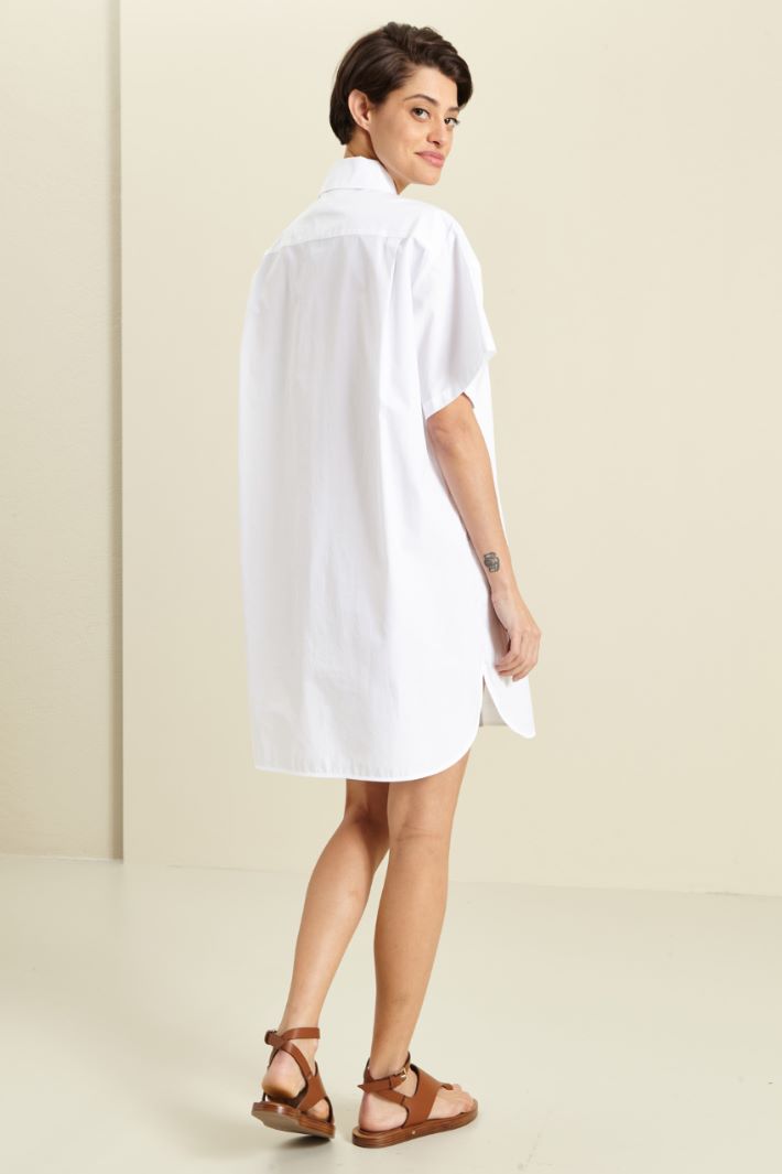 Abito stile camicia - BIANCO - Fashion Market - 4