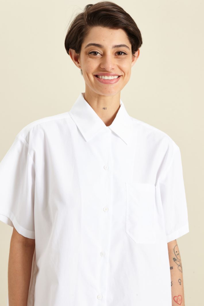 Abito stile camicia - BIANCO - Fashion Market - 2