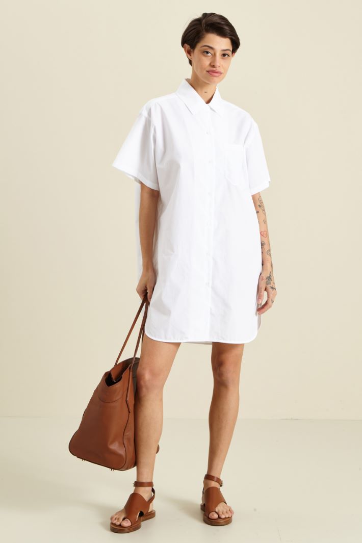 Abito stile camicia - BIANCO - Fashion Market