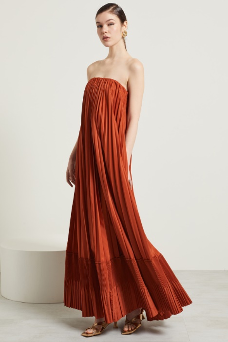 Abito lungo plissettato Fashion Market