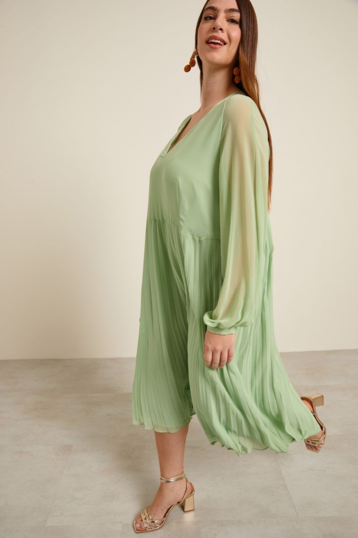 Abito con gonna plissè Fashion Market - 2