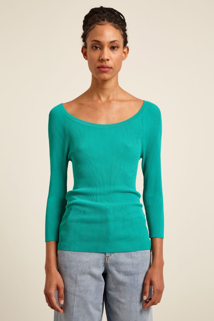 Maglia con scollo a barchetta Fashion Market - 2