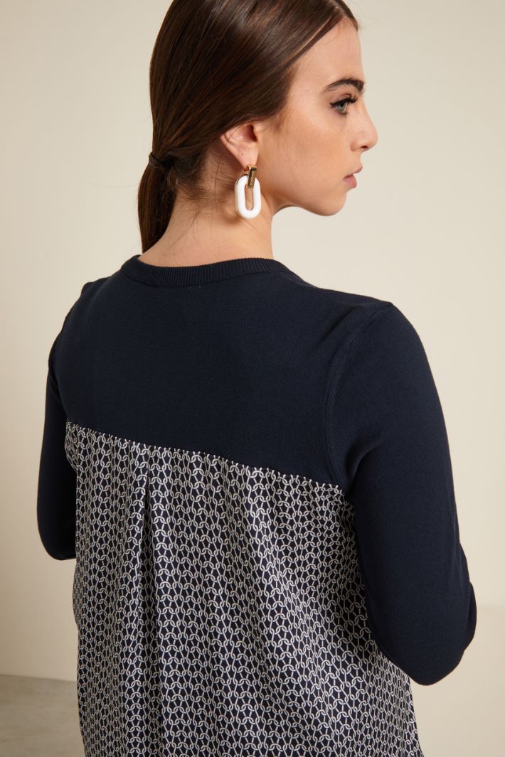 Maglia con inserto in twill Fashion Market - 3