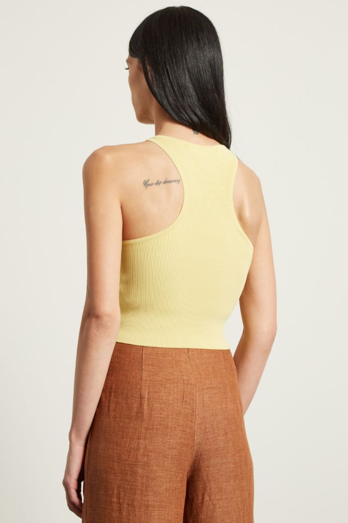 Crop top a coste Fashion Market - 4