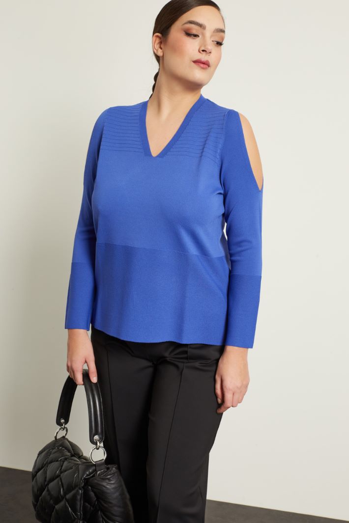 Maglia in viscosa con cut out Fashion Market - 2