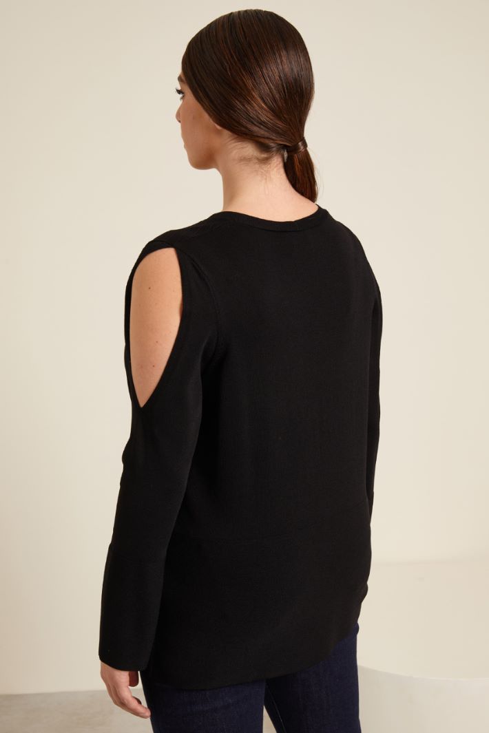 Maglia in viscosa con cut out Fashion Market - 4