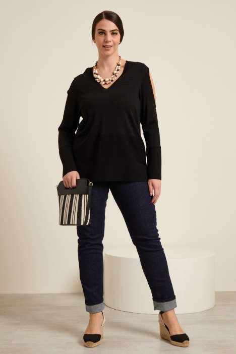 Maglia in viscosa con cut out - Fashion Market