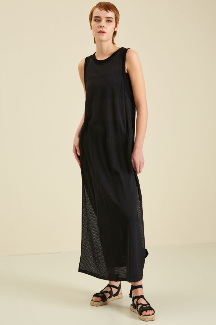 Abito in jersey tecnico - NERO - Fashion Market - 2
