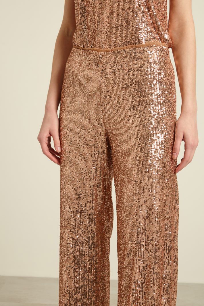 Pantaloni in tulle con pailettes Fashion Market - 3