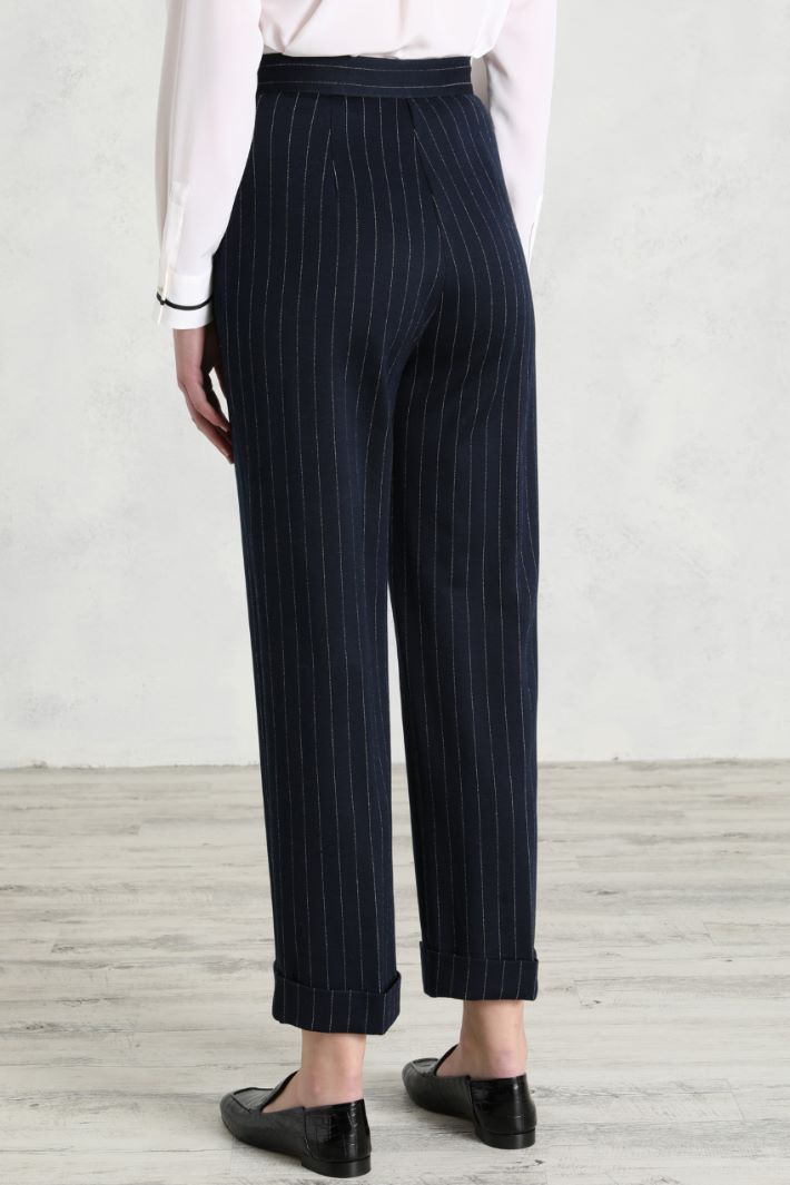 Pantaloni in jersey di cotone - BLU NOTTE - Fashion Market - 4