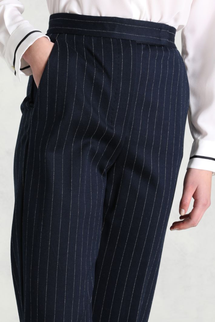 Pantaloni in jersey di cotone - BLU NOTTE - Fashion Market - 3