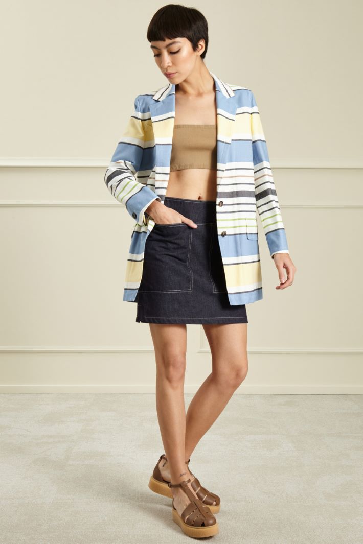 Fascia elastica in cotone - NOCCIOLA - Fashion Market
