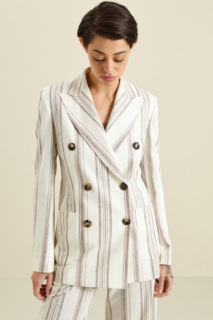 Blazer in cotone e lino Fashion Market - 2