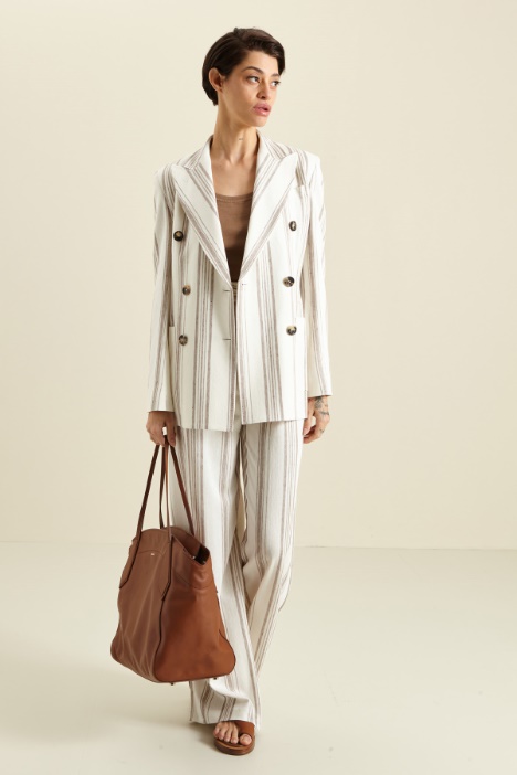 Blazer in cotone e lino Fashion Market