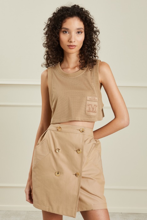 Top in jersey a rete - Fashion Market