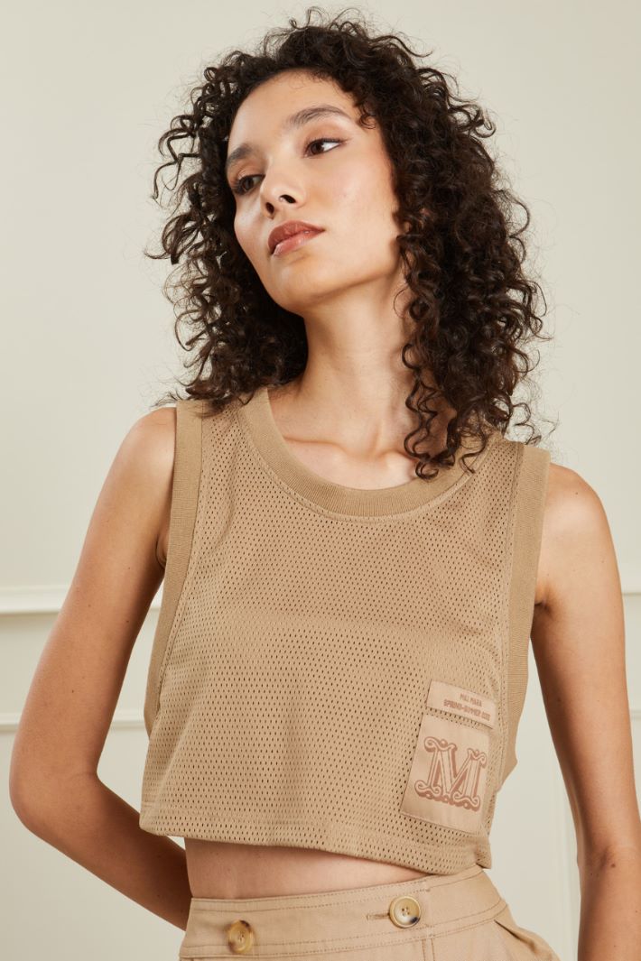 Top in jersey a rete - CAMMELLO - Fashion Market - 3