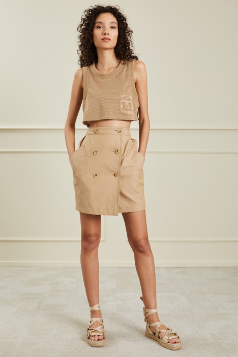 Top in jersey a rete - Fashion Market