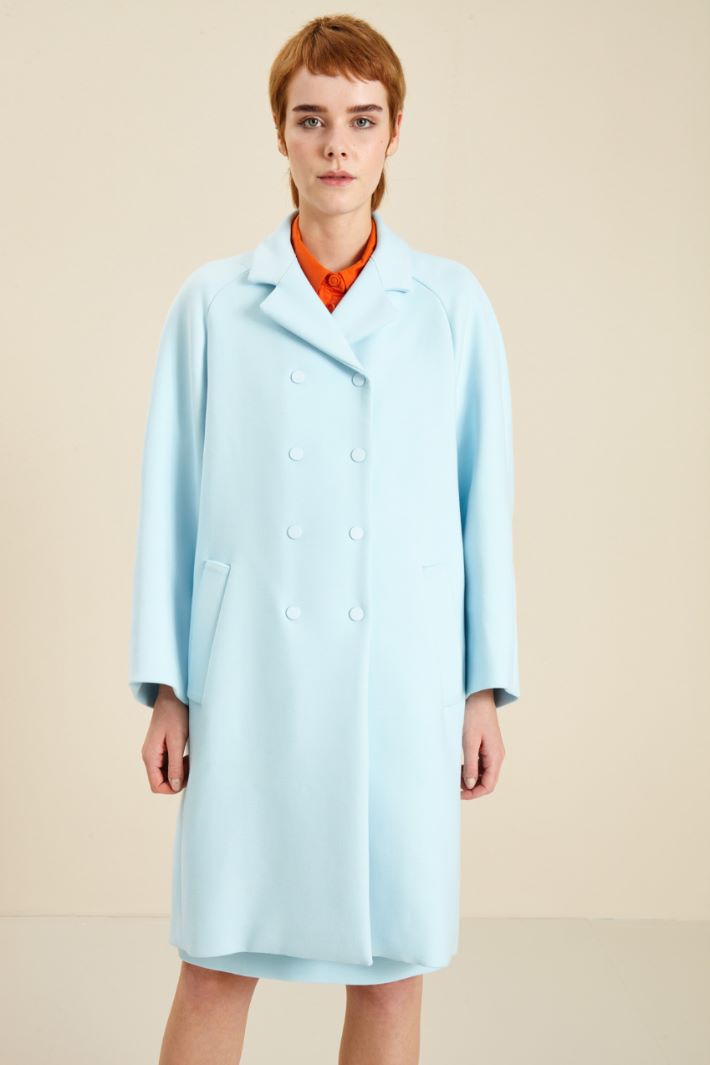 Cappotto in viscosa - AZZURRO BABY - Fashion Market - 2