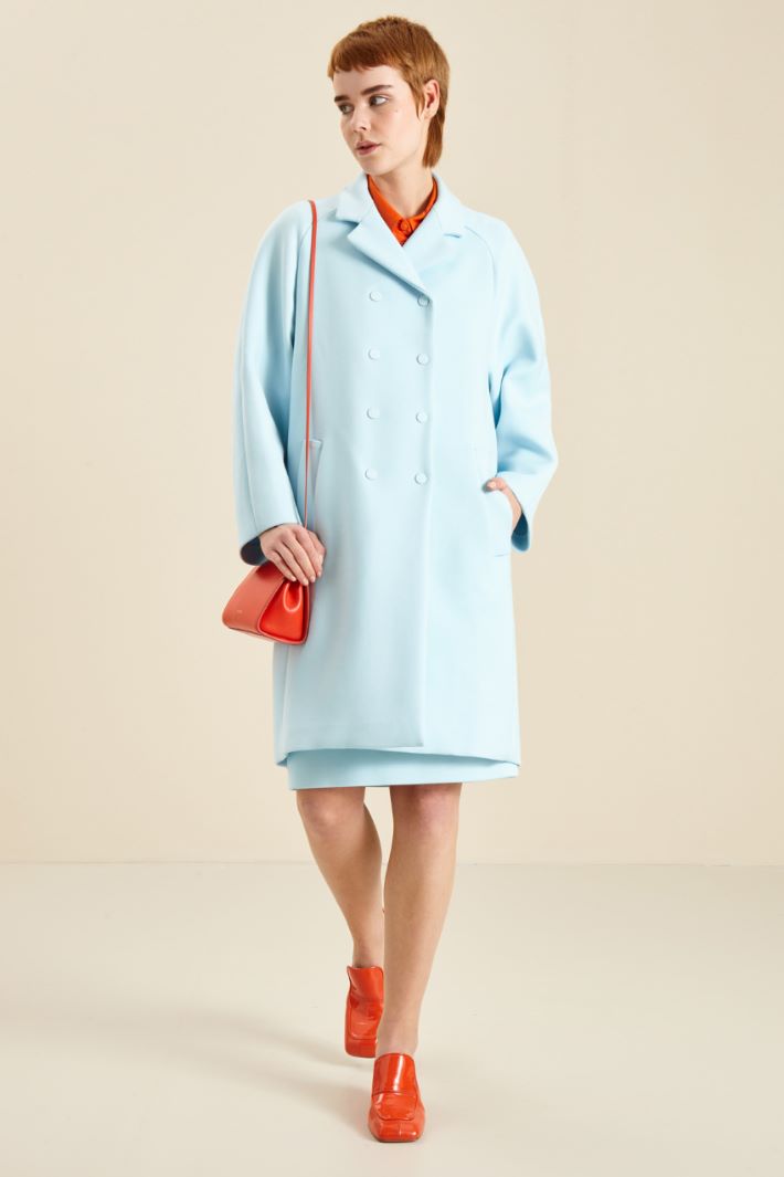 Cappotto in viscosa - AZZURRO BABY - Fashion Market
