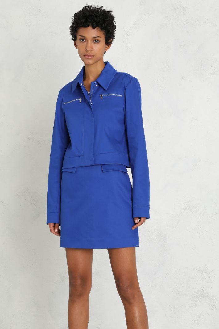 Giacca boxy in gabardine - BLUETTE - Fashion Market - 2