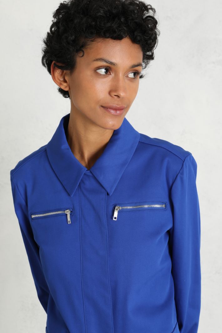 Giacca boxy in gabardine - BLUETTE - Fashion Market - 3