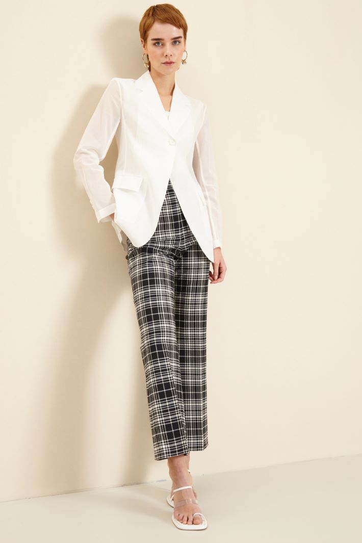 Blazer in organza - BIANCO - Fashion Market