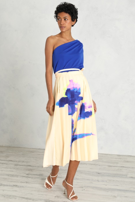 Gonna plissé in crêpe Fashion Market