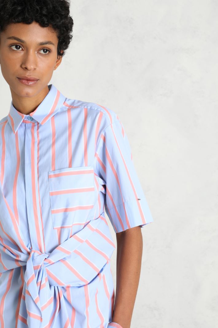 Camicia in popeline con fiocco Fashion Market - 3
