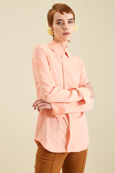 Camicia in crêpe misto seta - Fashion Market