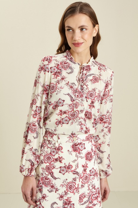 Blusa in creponne di viscosa - Fashion Market