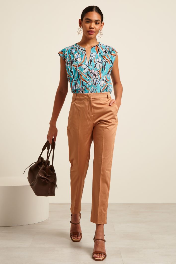 Pantaloni con spacchetti - BRONZO - Fashion Market